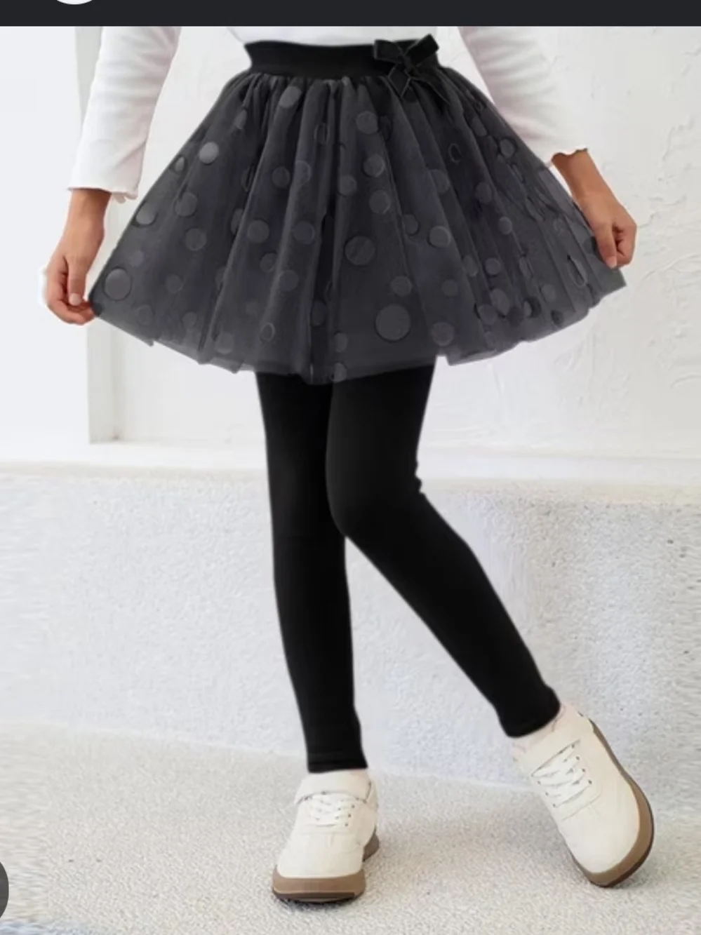 Black Polka Dot Tulle Skirt